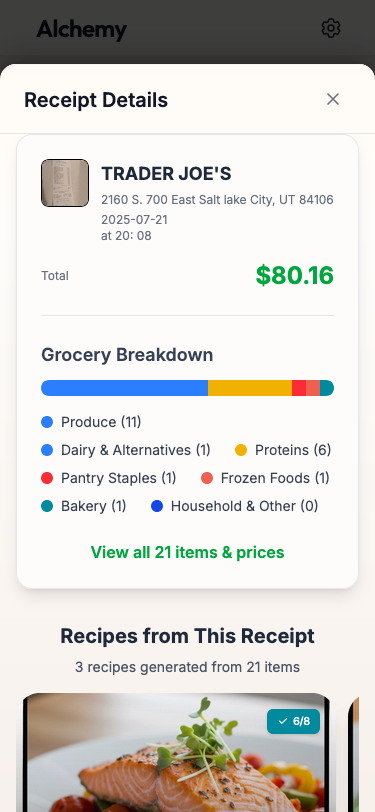 Receipt Scan Results