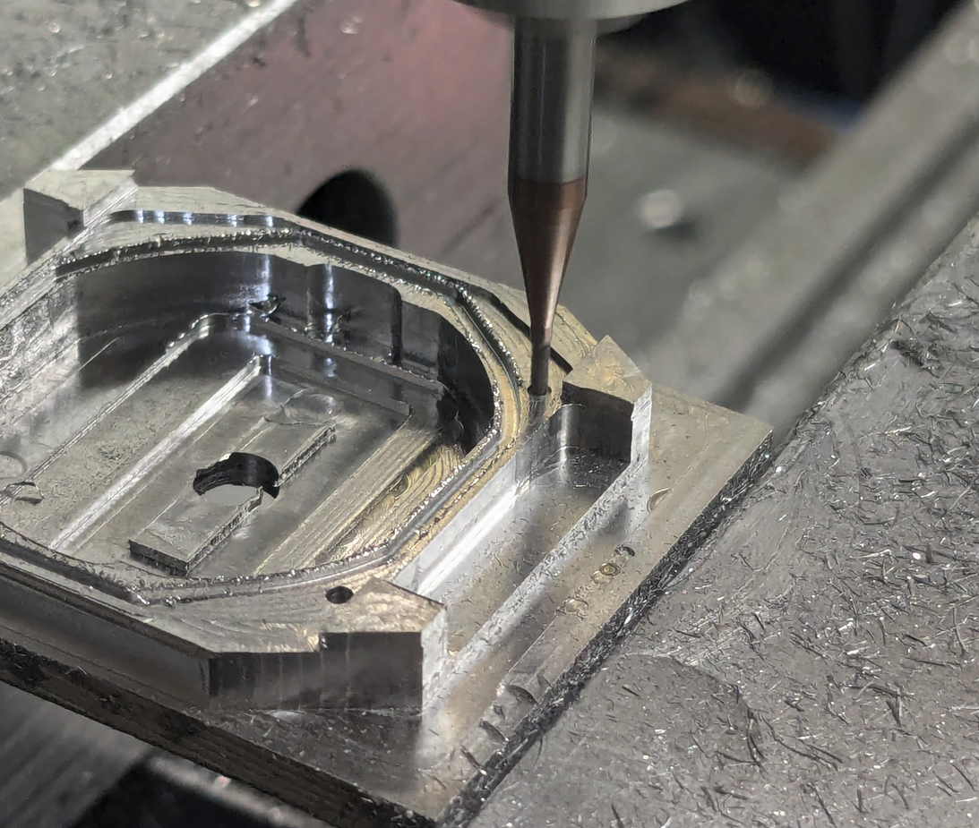 Precision machining detail of watch case