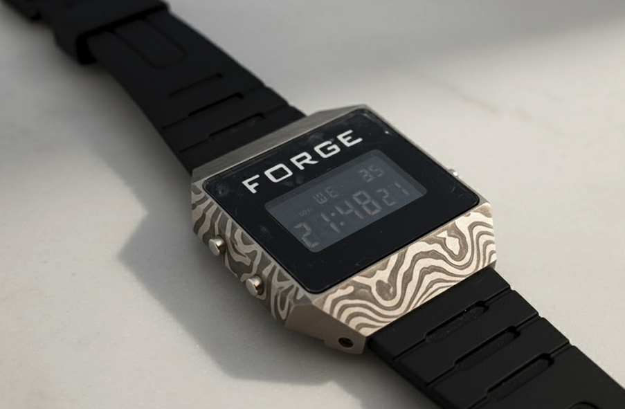 FORGE damascus watch case