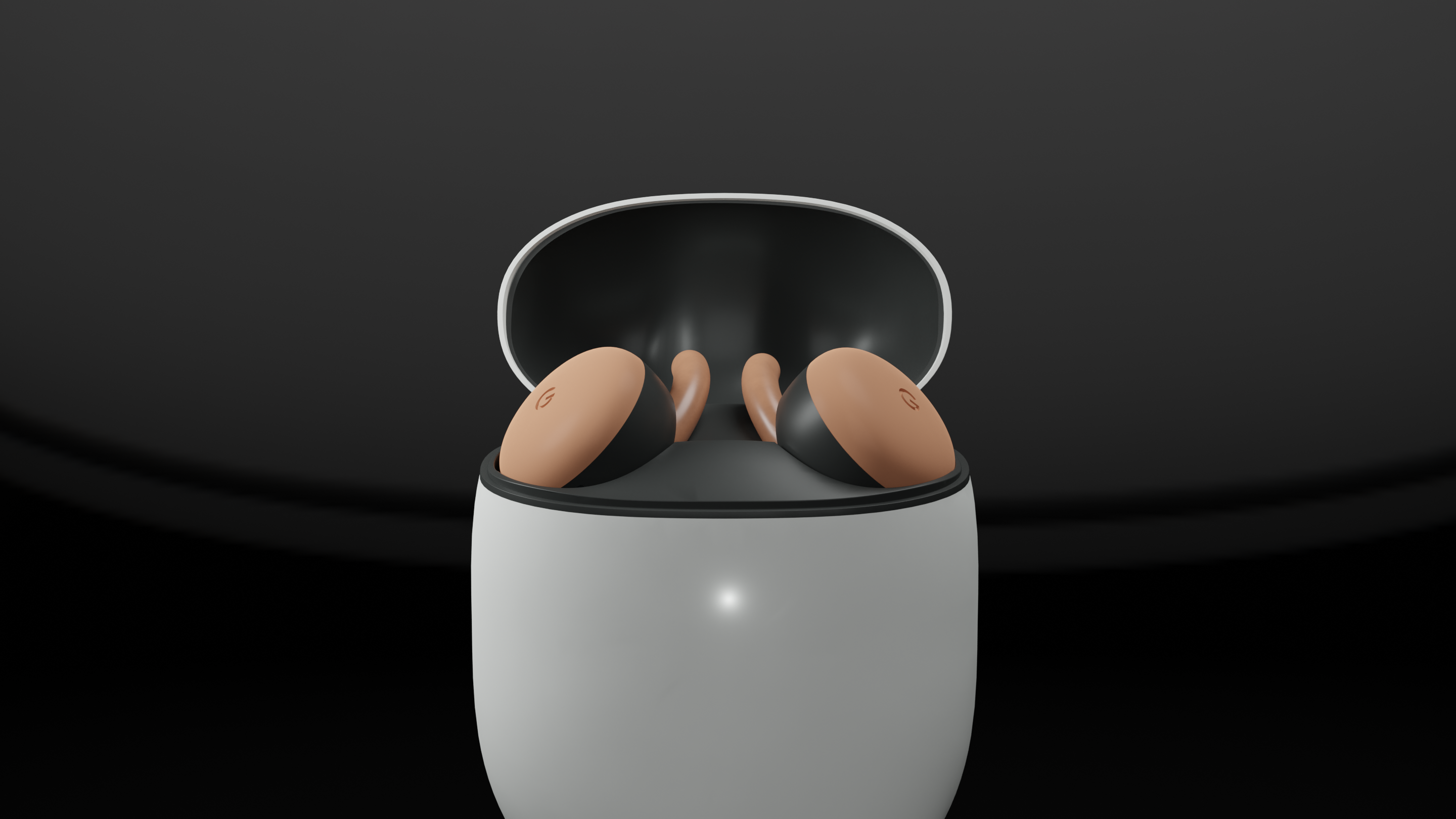 Google logo detail embossed on earbud